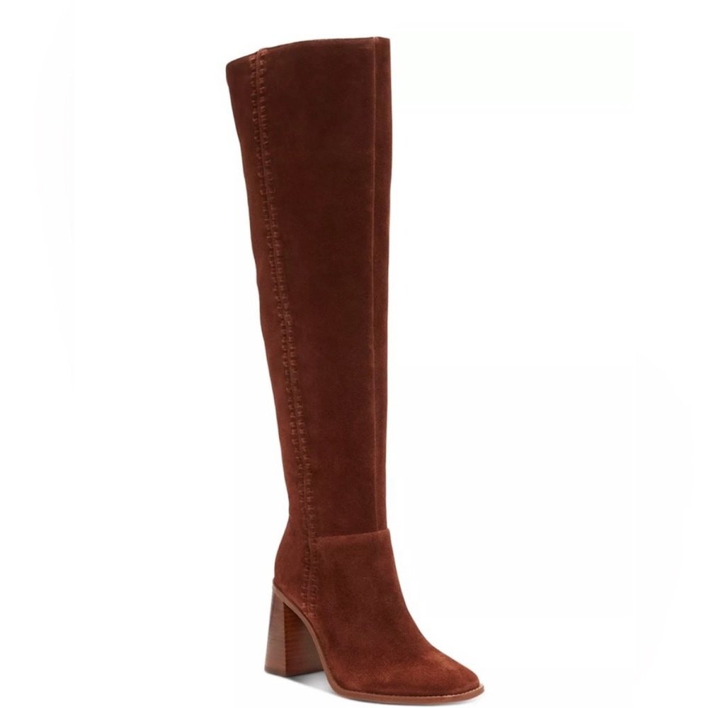 NWT Vince Camuto Englea brown suede OTK boots